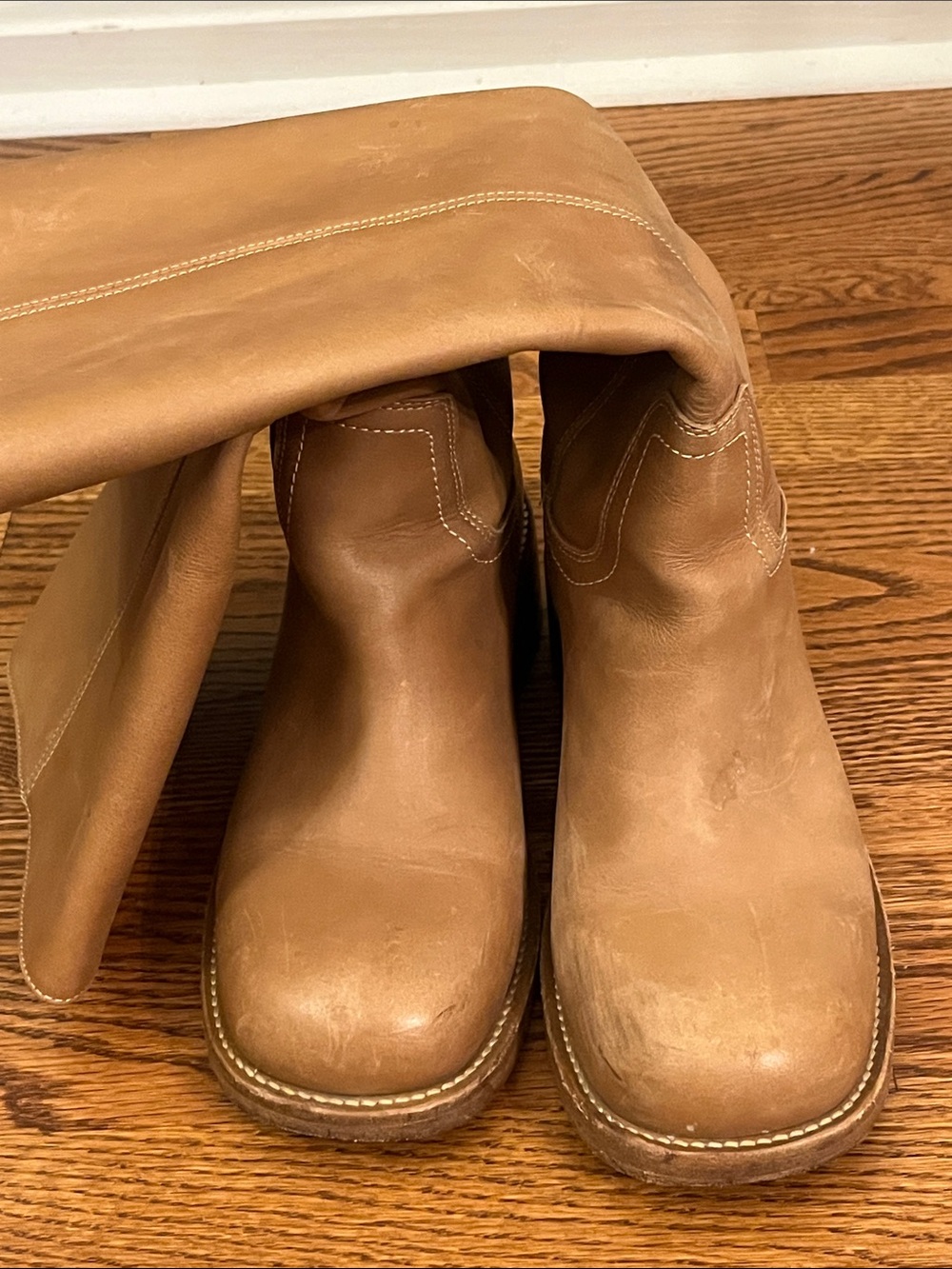 Steve Madden Riggs Square-Toe Knee-High Boots size 7.5